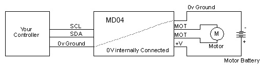 MD04 Motor driver connections