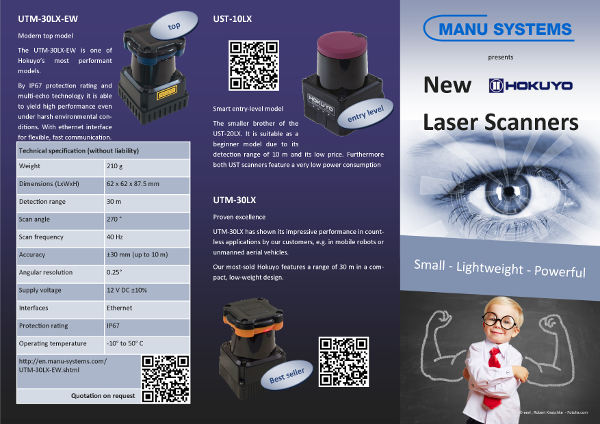 Flyer MANU SYSTEMS New HOKUYO Laser scanners