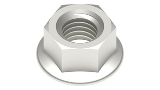 DIN 6923S Hexagon flange nut with serration stainless steel A2 RLS-6923S-A2-M10-1