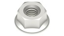 DIN 6923S Hexagon flange nut with serration stainless steel A2 - M4 RLS-6923S-A2-M4-1