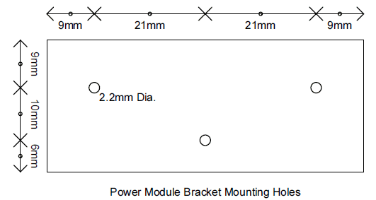 Power module Bracket Mounting Holes
